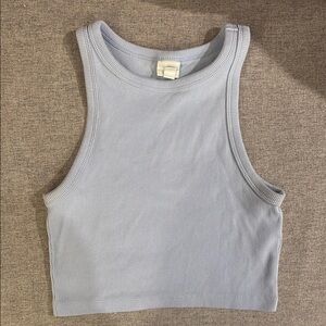 H&M Soft Blue Ribbed Tank Top